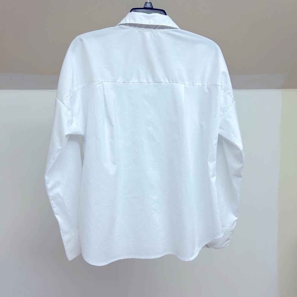 Ny Collection White Long Sleeve Blouse size L - Picture 2 of 7